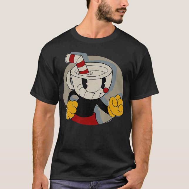 T-shirt Cuphead Circle Shadow Portrait jeu vidéo  (Devant)