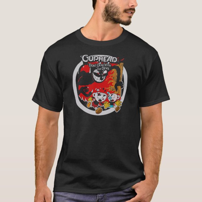 T-shirt Cuphead Mugman Don't Deal with The Devil 2017 (Devant)