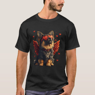 T-shirt Cupid Berger Allemand Saint-Valentin Amateur de Ch