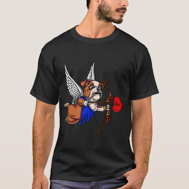 T-shirt Cupid Bouledogue Anglais (Devant)