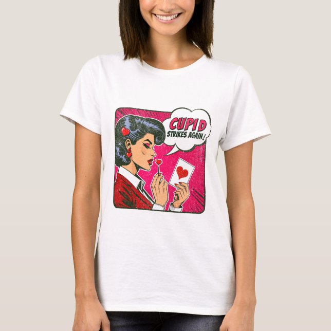 T-shirt Cupid Frappe Encore - Saint-Valentin (Devant)