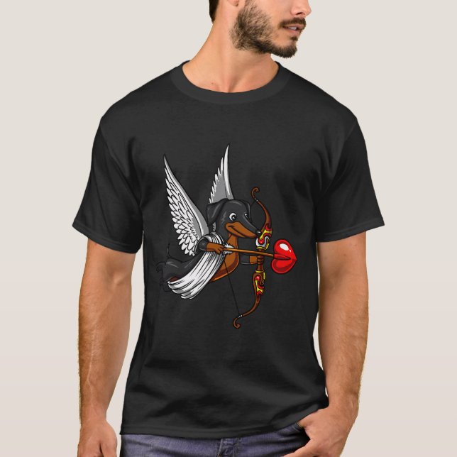 T-shirt Cupidon dachshund (Devant)