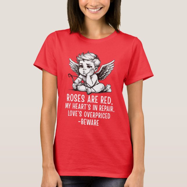 T-Shirt Cupidon de la Saint-Valentin sarcastique (Devant)