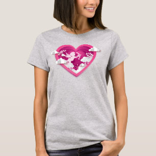 T-shirt Cupidon découpé dans un cœur