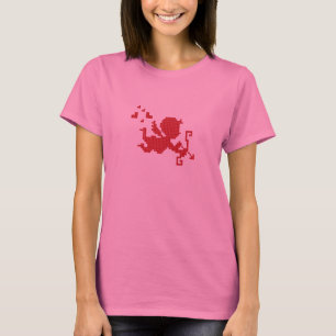 T-shirt Cupidon mignon d'art de pixel