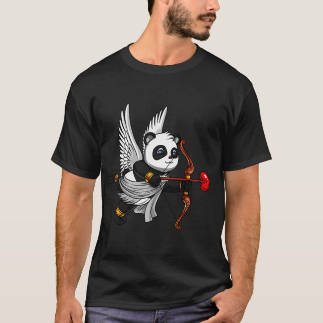 T-shirt Cupidon Ourson Panda Mignon (Devant)