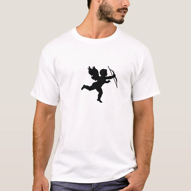 T-Shirt Cupidon Uni Noir (Devant)