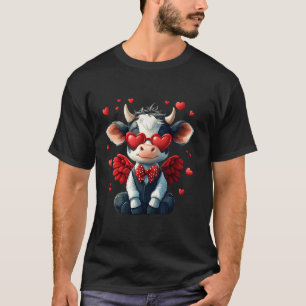T-shirt Cupidon Vache Saint Valentin Amoureux Animaux Cade