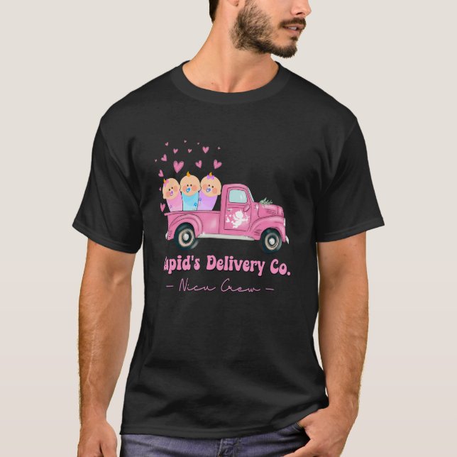T-shirt Cupidon's Delivery Co Funny NICU Crew Valentines D (Devant)
