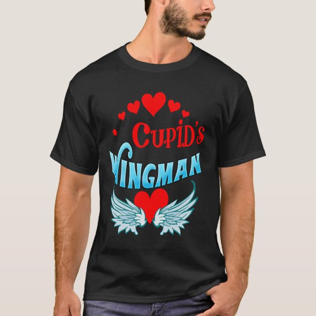 T-Shirt Cupidon's Wingman, T-Shirt Valentine, ZFJ (Devant)
