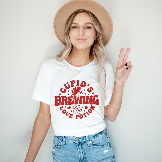 T-shirt Cupid's Brewing Co Cute Café Saint Valentin T-S (Créateur téléchargé)