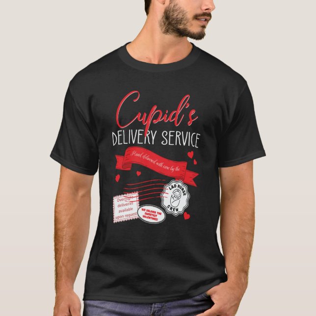 T-shirt Cupid's Delivery Service L&D Nurse Valentines Day  (Devant)