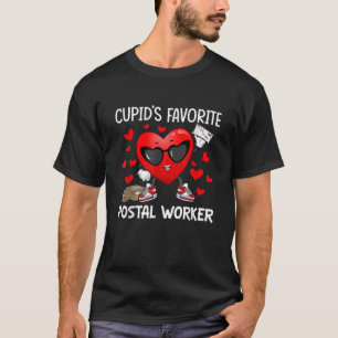 T-shirt Cupid's Favori Postal Worker Mailman Happy Valen