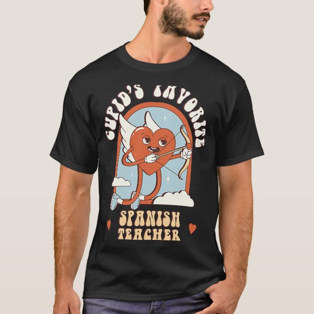 T-shirt Cupid's Favorite Espagnol Enseignant Cute Groo (Devant)