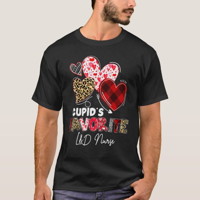 T-shirt Cupid's Favorite Labor And Delivery Nurse Valentin (Devant)