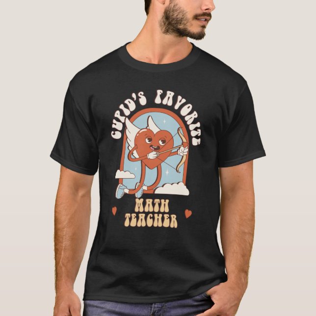 T-shirt Cupid''s Favorite Math Enseignant Mignonne Maillot (Devant)