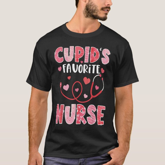 T-shirt Cupid's Favorite Nurse Valentine's Day (Devant)