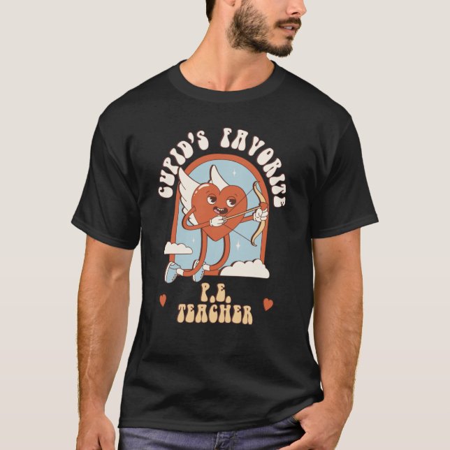 T-shirt Cupid's Favorite P E Enseignant Mange Enseignant S (Devant)