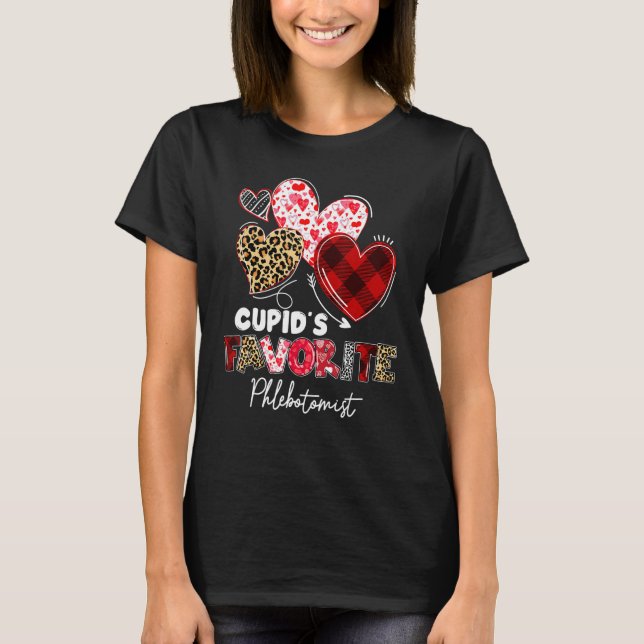 T-shirt Cupid's Favorite Phlebotomist Valentine Phlebotomy (Devant)