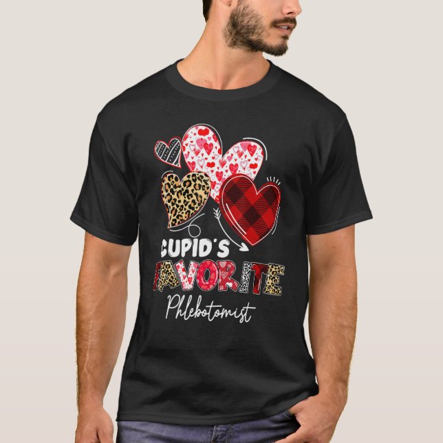 T-shirt Cupid's Favorite Phlebotomist Valentine Phlebotomy (Devant)