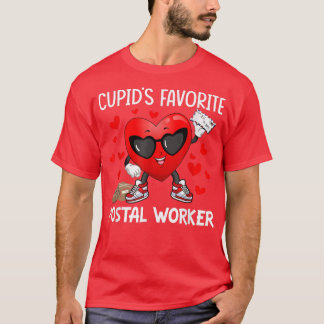 T-shirt Cupid's Favorite Postal Worker Mailman Happy Valen