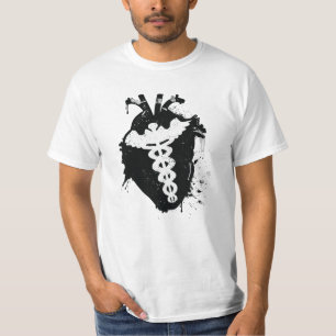 T-shirt cur anatomique de caducée