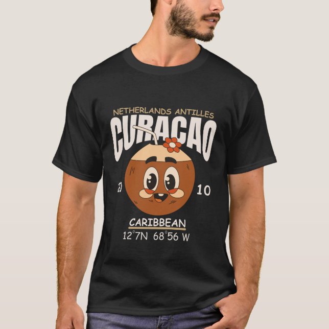 T-shirt Curaçao Dutch Caribbean  (Devant)