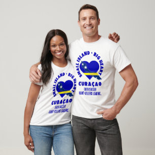 T-shirt CURAÇAO Grand Cœur Fun Personnalisé 2026 Football