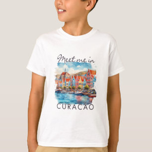 T-shirt Curacao Îles Caraïbes Voyage Voyage Rencontre-moi 