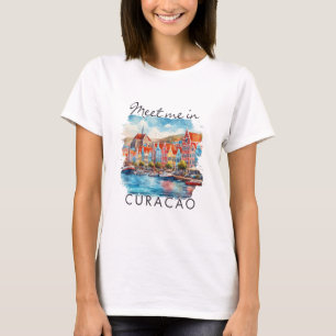 T-shirt Curacao Îles Caraïbes Voyage Voyage Rencontre-moi