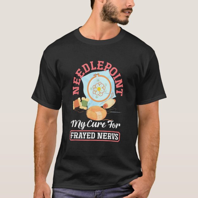 T-shirt Cure De Tirage Du Point D'Aiguille Pour Les Nerveu (Devant)