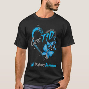 T-shirt Cure T1D diabète type 1 Sensibilisation Soutien au
