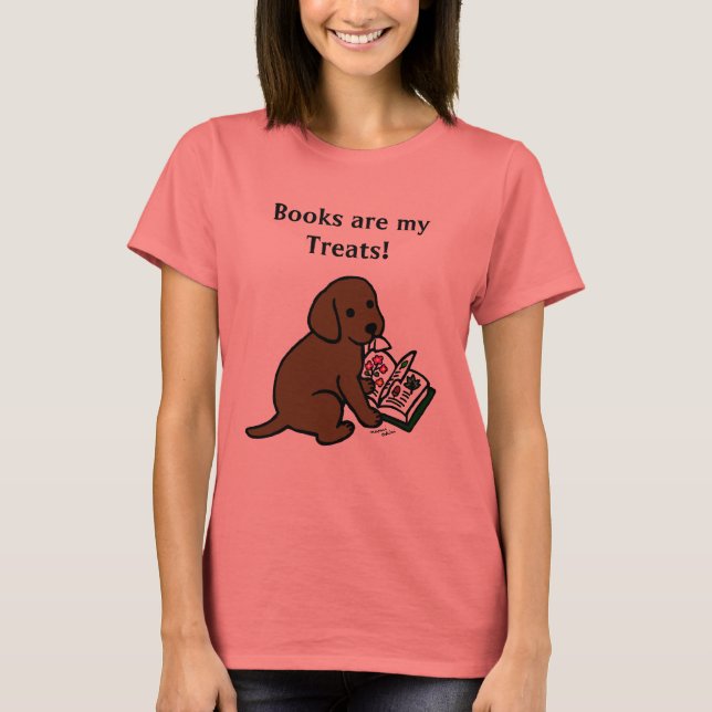 T-shirt Curieux Chiot Labrador Chocolat (Devant)