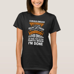 T-shirt Curieux Compétent Et Intelligent Funny Car Auto Ca