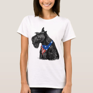 T-shirt Curieux patriotique écossais Terrier