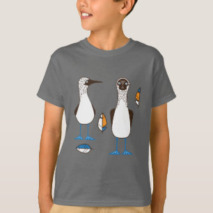 T-shirt Curieux pied bleu