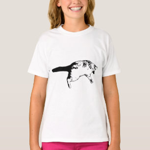 T-shirt Curiosité à l'envers en monochrome