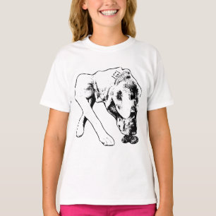 T-shirt Curiosité des lignes monochromes