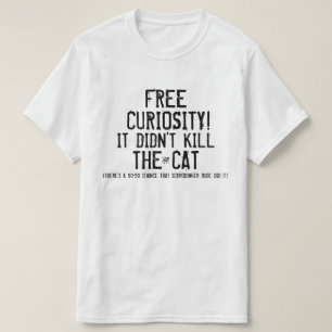 T-shirt Curiosité et chat
