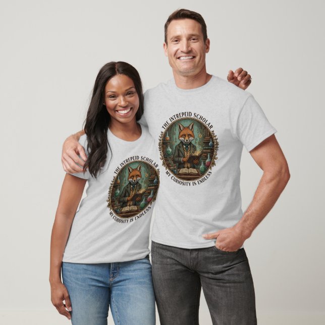 T-shirt Curiosité Inépuisable du Renard Érudit Intrepide (Unisexe)