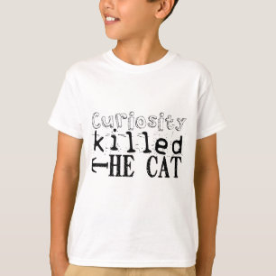 T-shirt Curiosity tua Cat Proverb Kids Tee