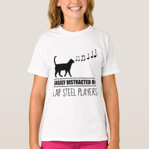 T-shirt Curious Cat facilement distrait par Lap Steel Play