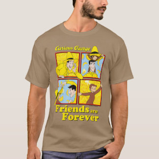 T-shirt Curious Georgehe Man withhe Yellow Hat Friends For