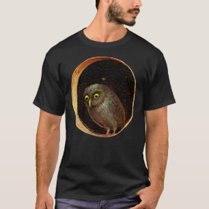 T-shirt Curious Owl Hieronymus Bosch Garden Of Earthly Del