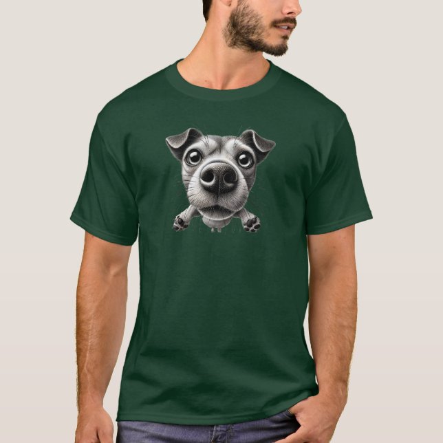 T-shirt Curious Pup Perspective (Devant)