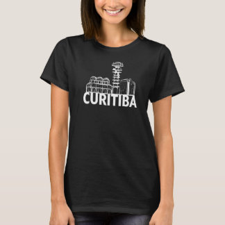 T-shirt Curitiba Brazil City Skyline Silhouette Outline Sk