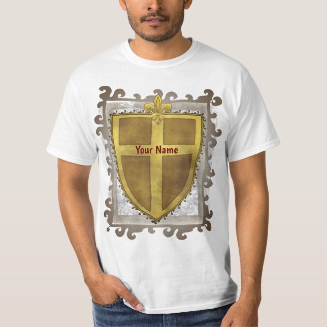 T-Shirt Curl Fleur de Lis Bouclier (Devant)
