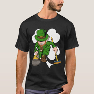 T-shirt Curler Leprechaun St. Patrick's Day Curling