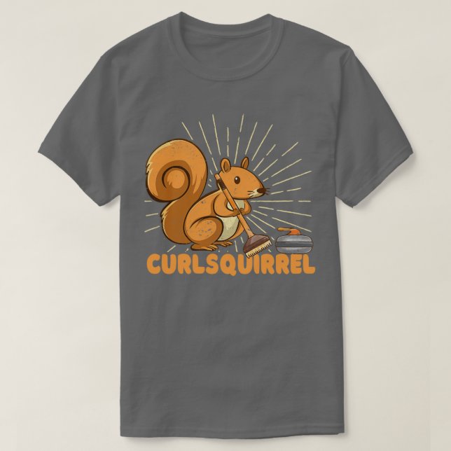 T-shirt Curleur d'écureuil curling (Design devant)