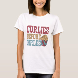 T-shirt Curlies avant les filles Funny Valentines Jour Fra